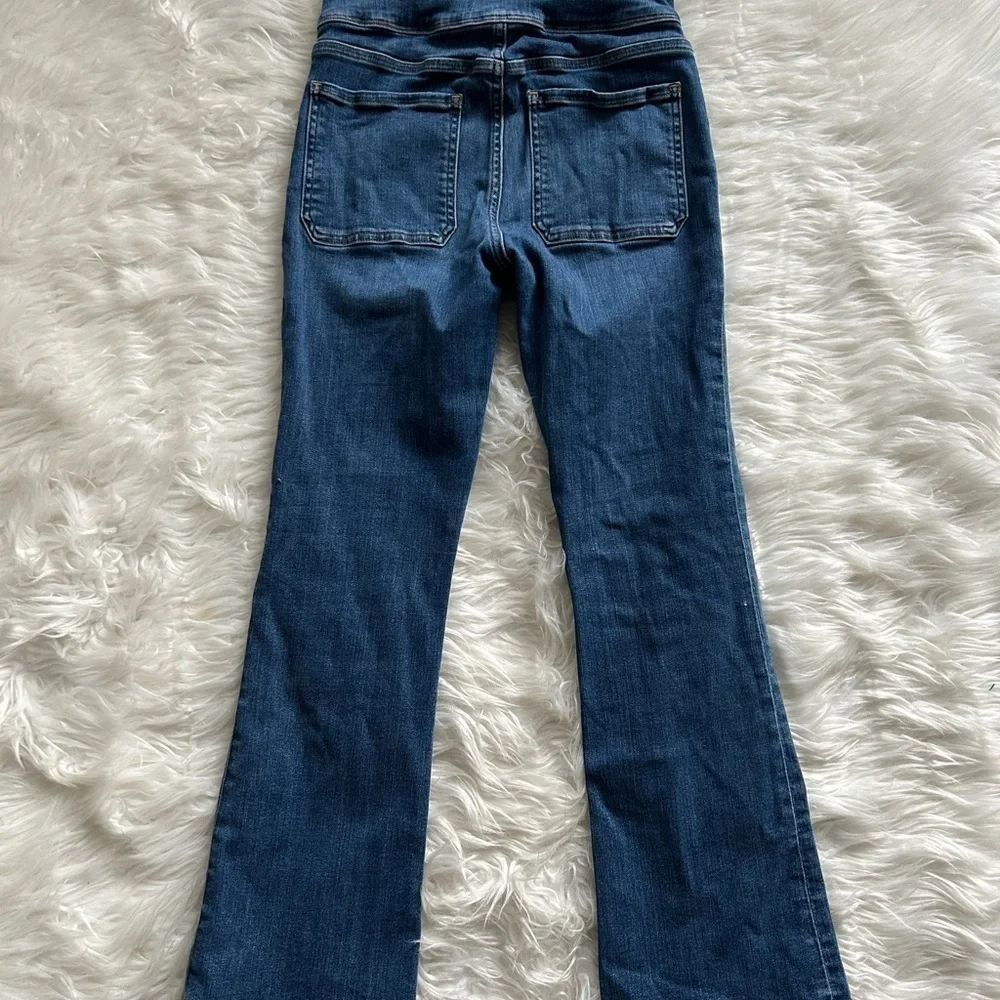 Frame Mid Rise Slim Kick Boot Cut Cropped Jeans - Picture 9 of 11